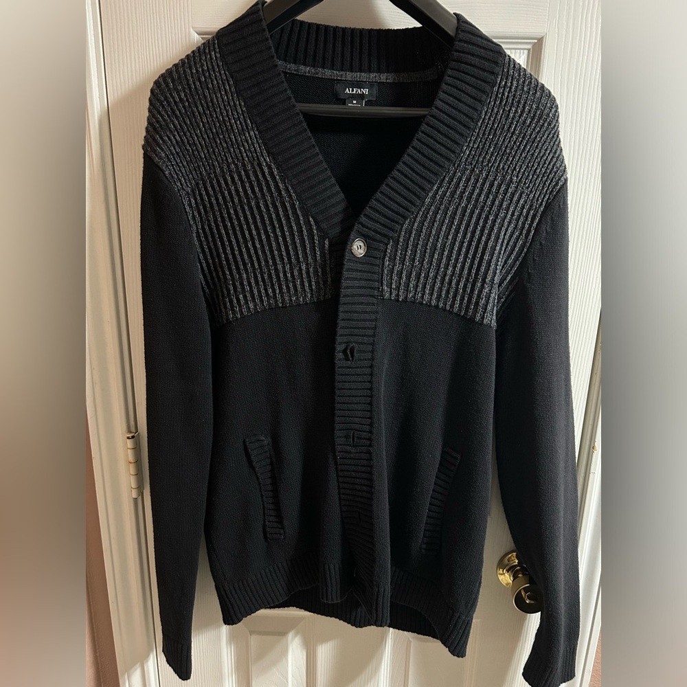 Alfani Black Cardigan Sweater
